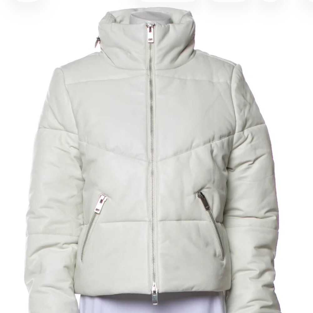 Walter Baker White Leather Jacket